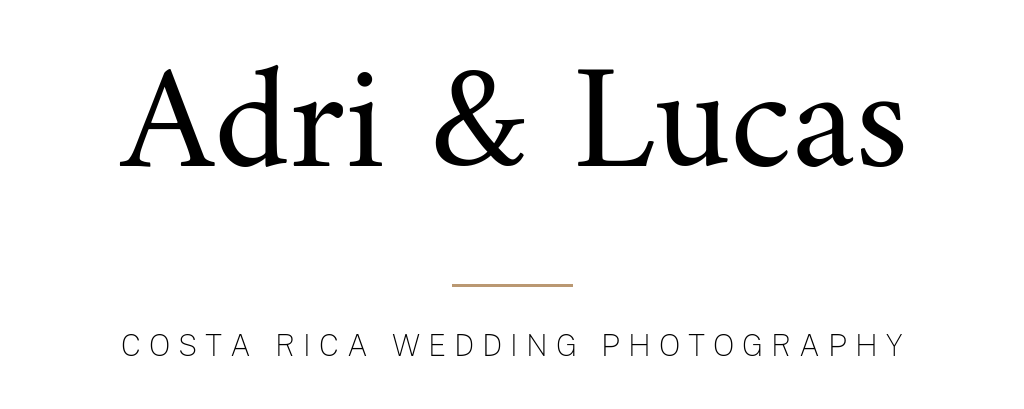 Adri & Lucas logo: Costa Rica wedding photography