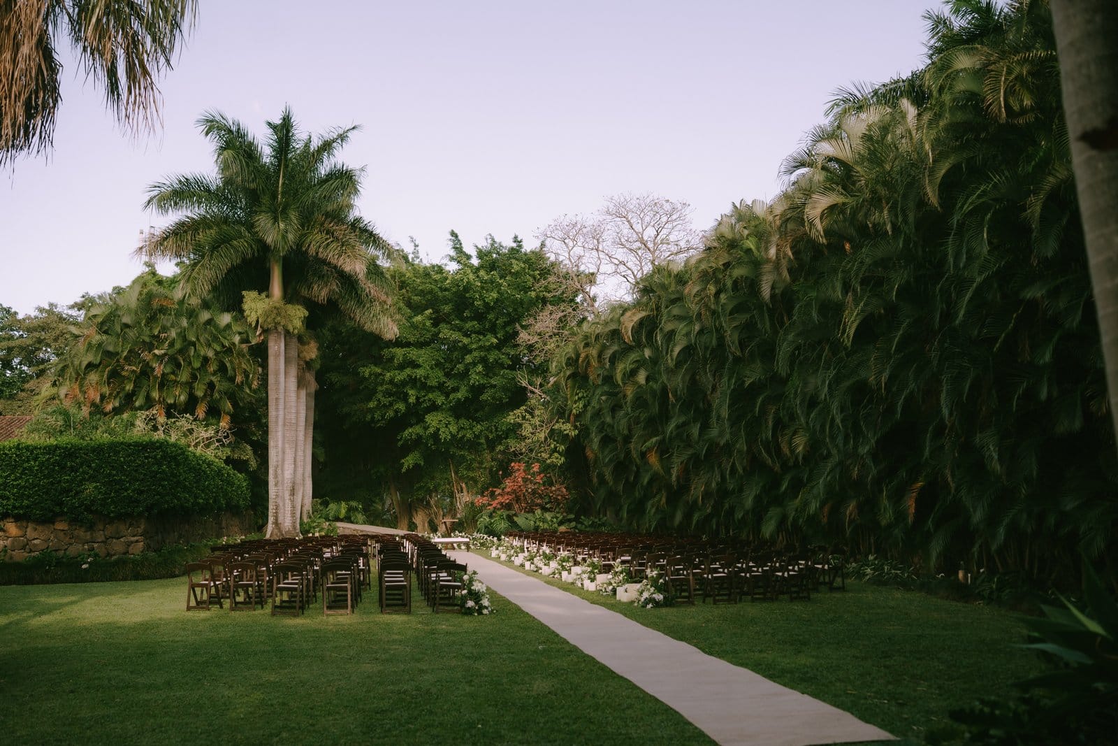 Entre Palmas wedding venue setup for ceremony in Costa Rica