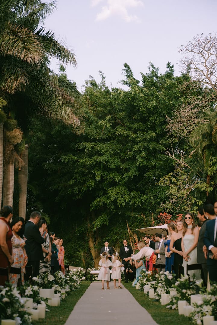 Wedding vows exchange at Entre Palmas Costa Rica