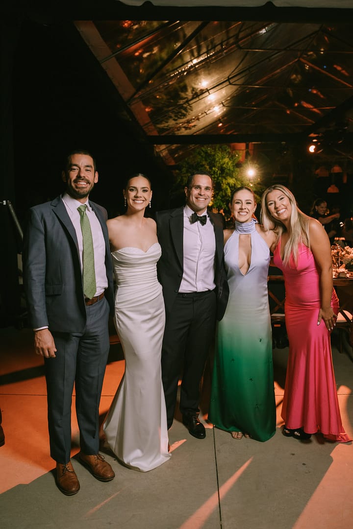 Couple portrait at golden hour Entre Palmas wedding